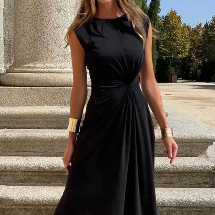 Chloé – Maxi jurk met lange mouwen en subtiele taille-accent