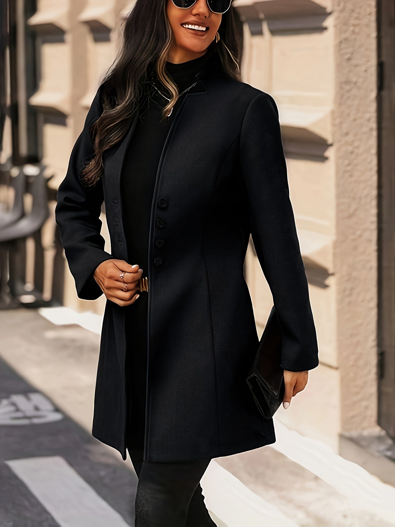Fleur – dames blazer in geweven stof met reverskraag en knoopsluiting