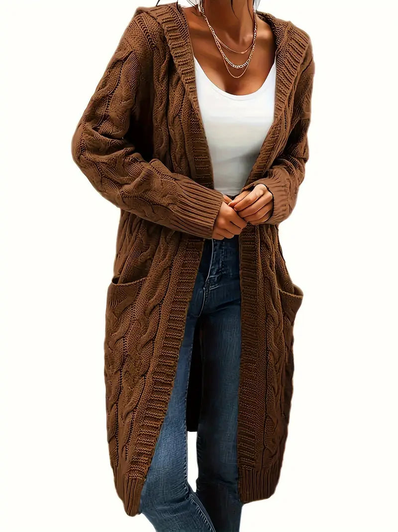 Femke – oversized lange hooded cardigan-vest