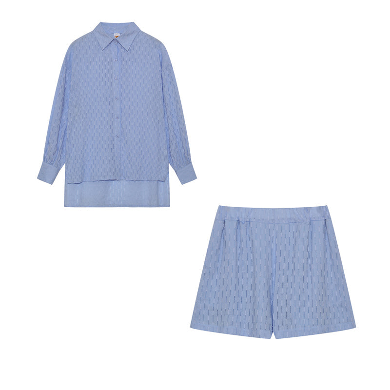 Isla – Katoenen Zomer Set Met Button-up Shirt & Relaxed Shorts