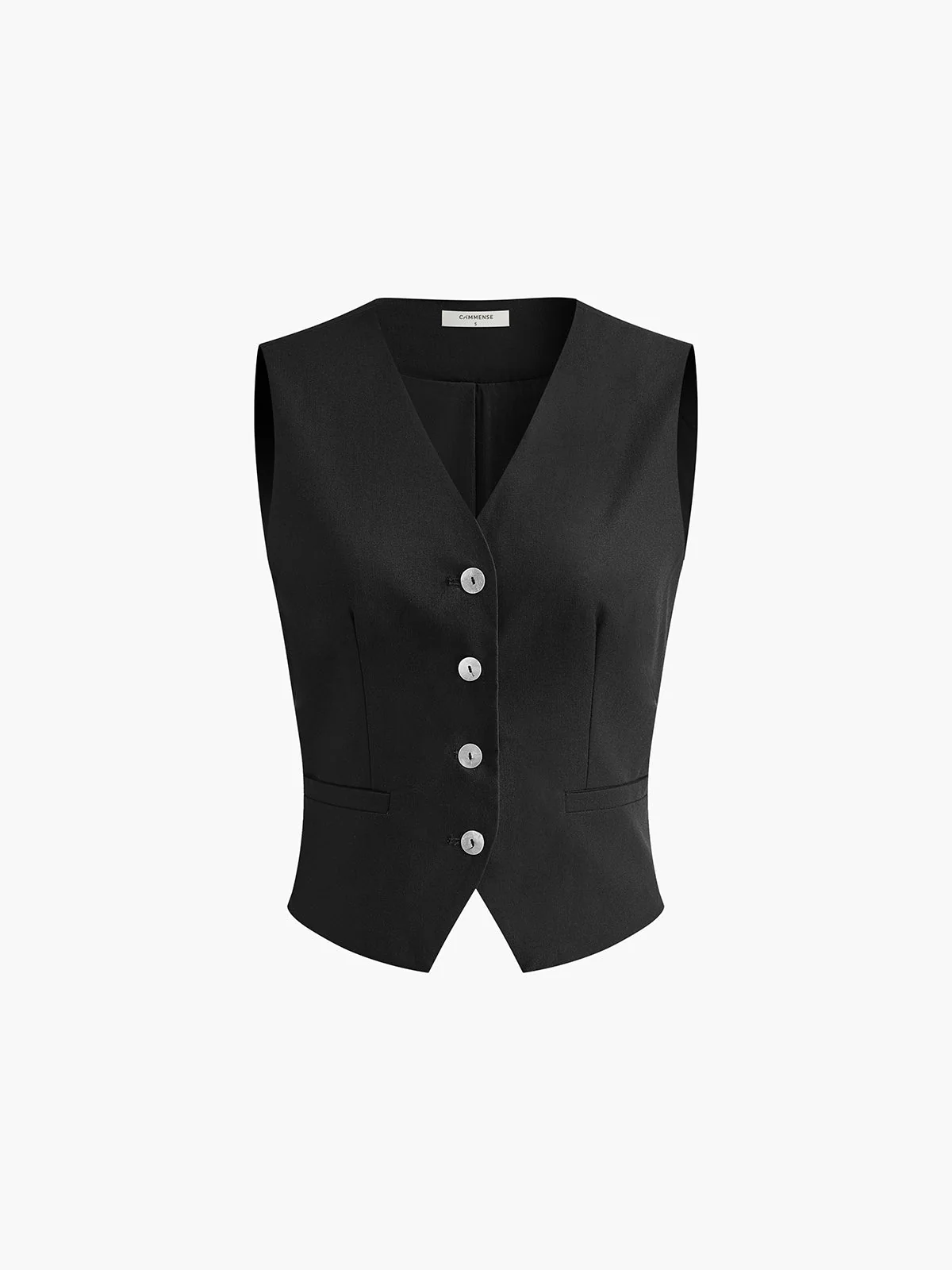 Luna – linnen set met mouwloos vest en wijde broek