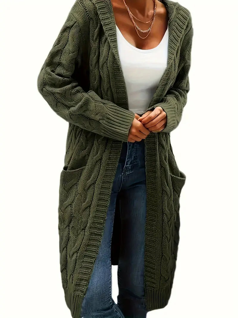 Femke – oversized lange hooded cardigan-vest