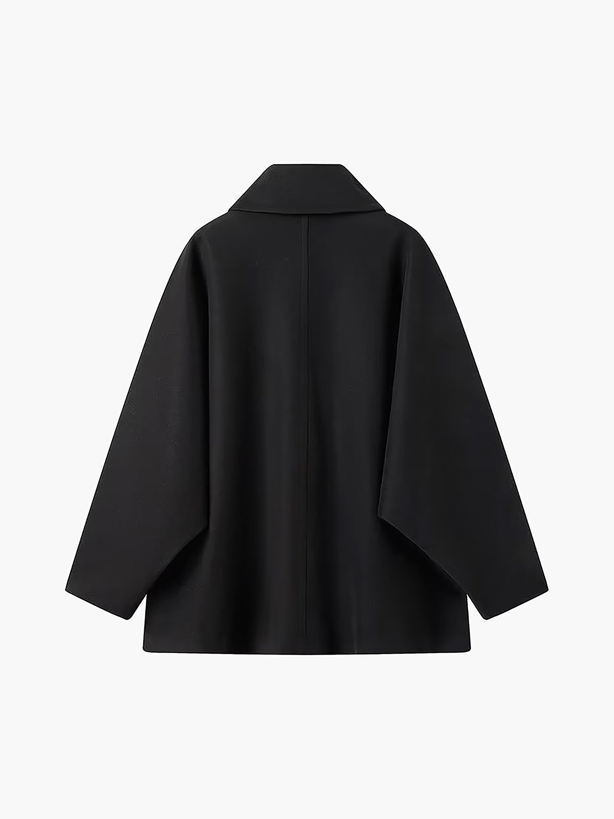 Claire – Oversized Korte Wollen Trenchcoat met Revers