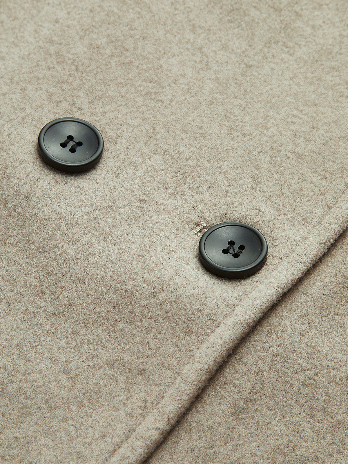 Sable – oversized double-breasted jas van zachte wolmix