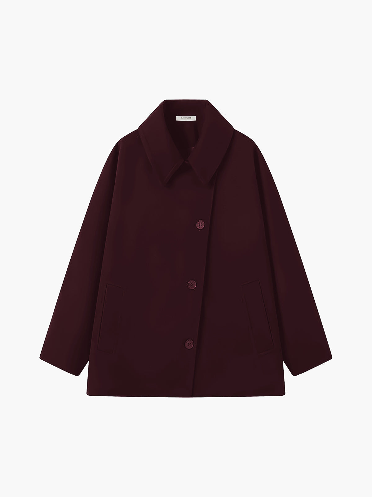 Claire – Oversized Korte Wollen Trenchcoat met Revers
