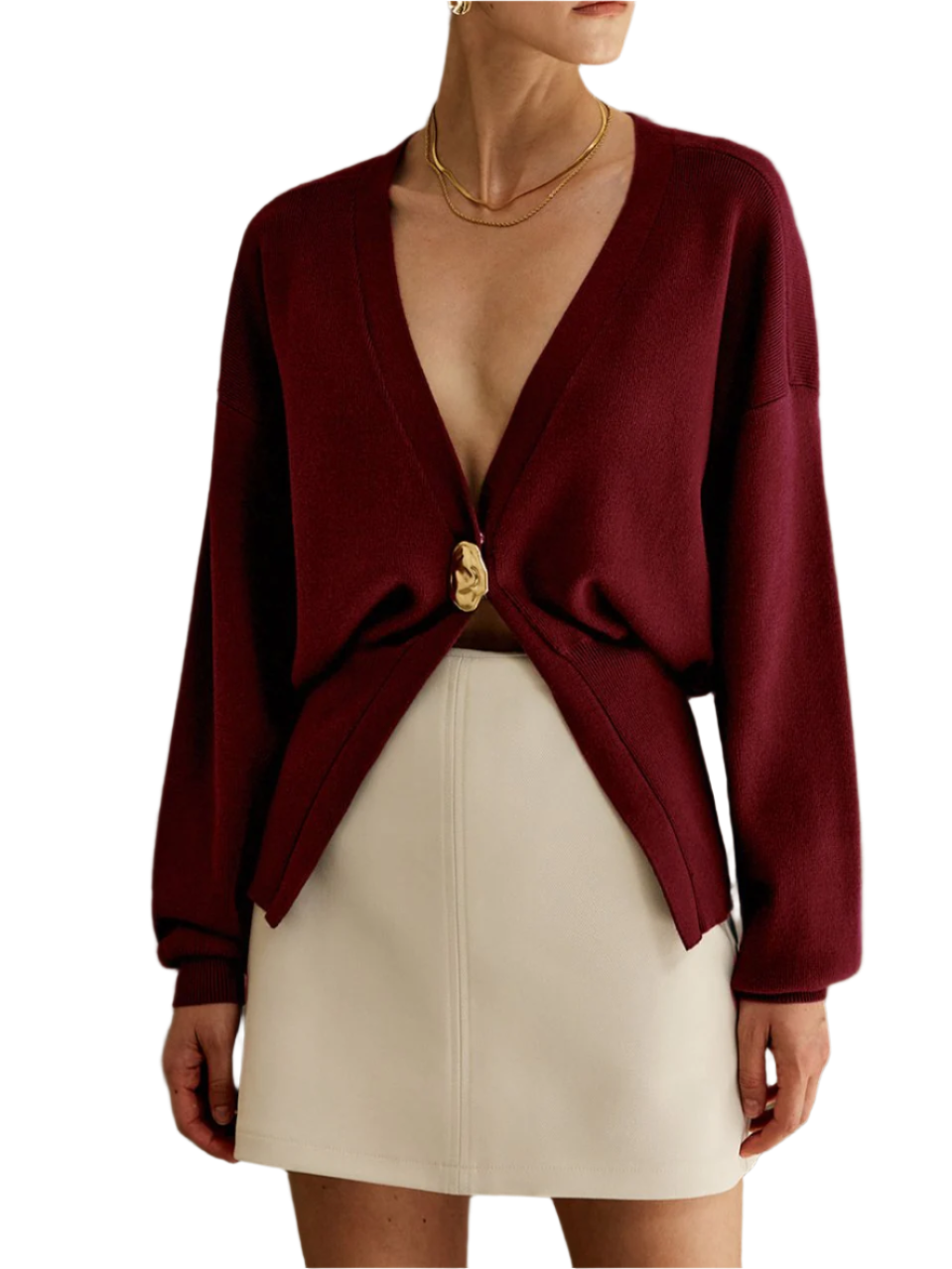 Chiara - Luxe Cardigan met Gouden Knoopjes