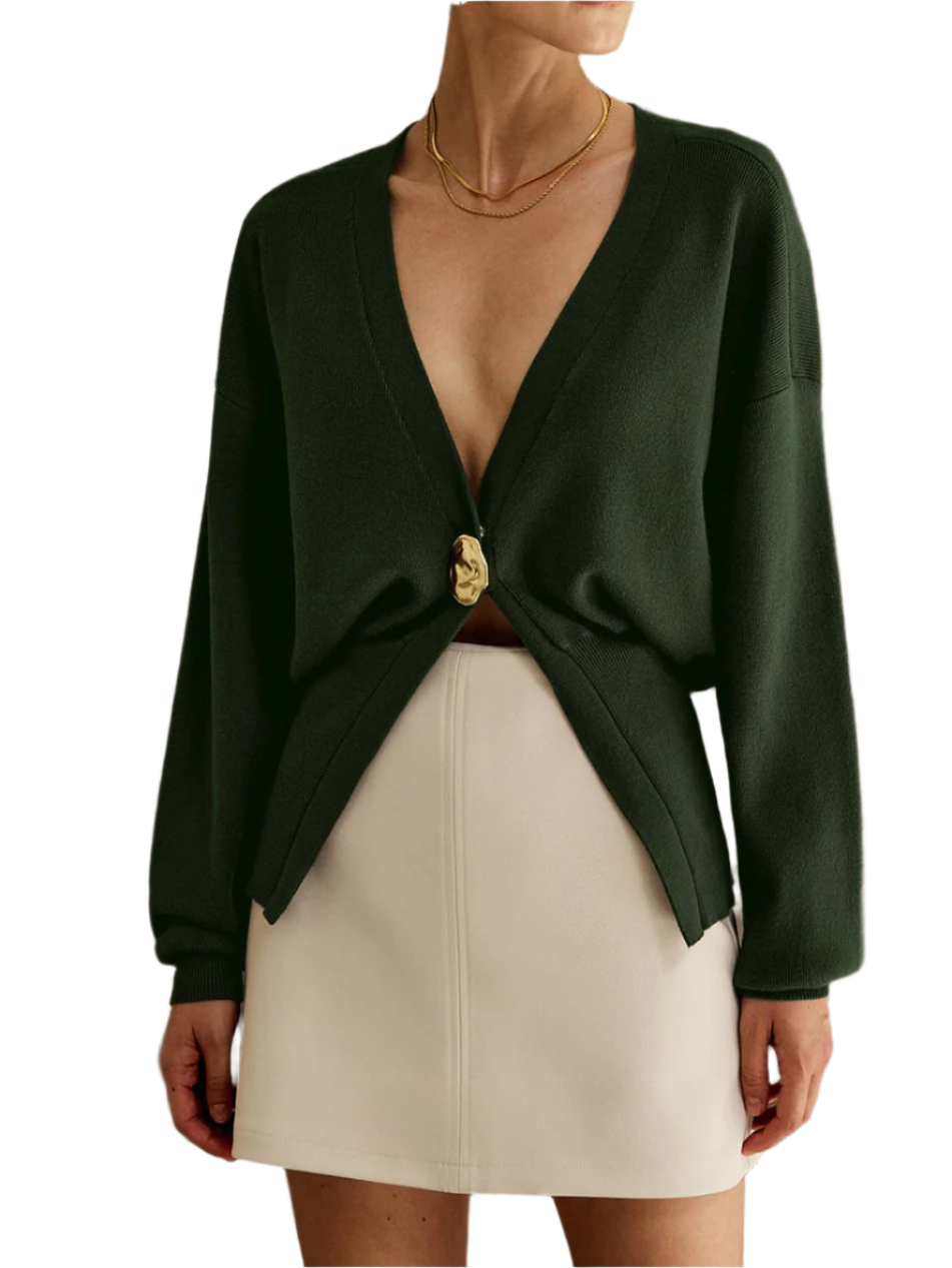 Chiara - Luxe Cardigan met Gouden Knoopjes