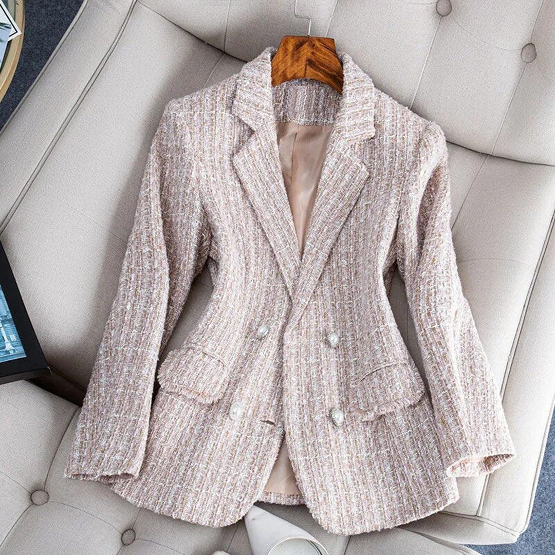 Bente – geruite blazer met getailleerde pasvorm