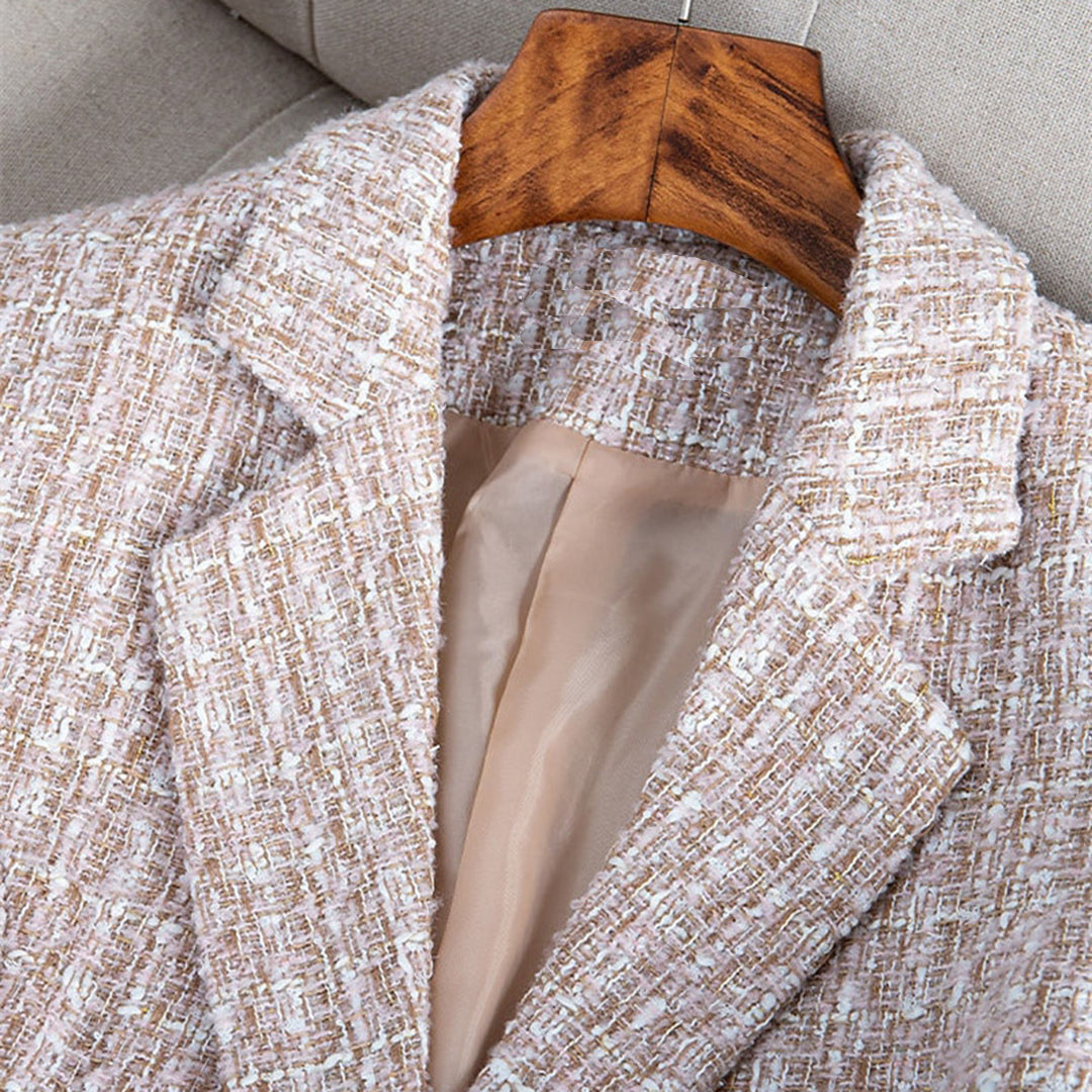 Bente – geruite blazer met getailleerde pasvorm
