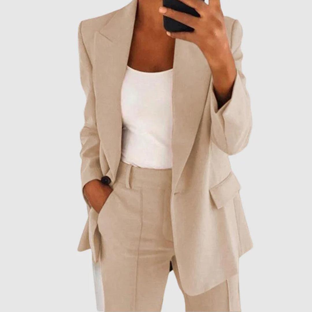 Isa – blazer met zachte voering en rechte pasvorm