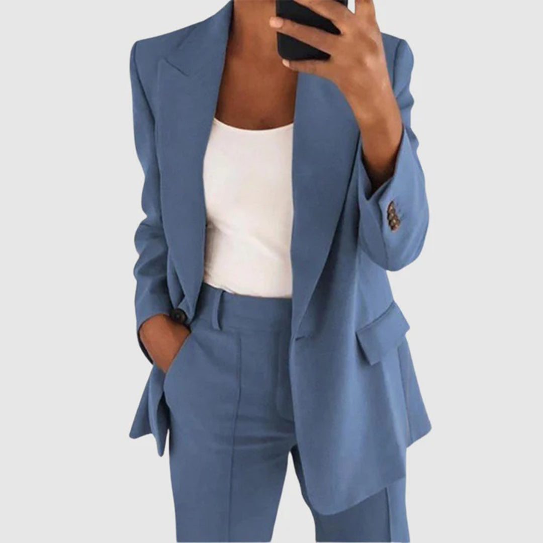 Isa – blazer met zachte voering en rechte pasvorm