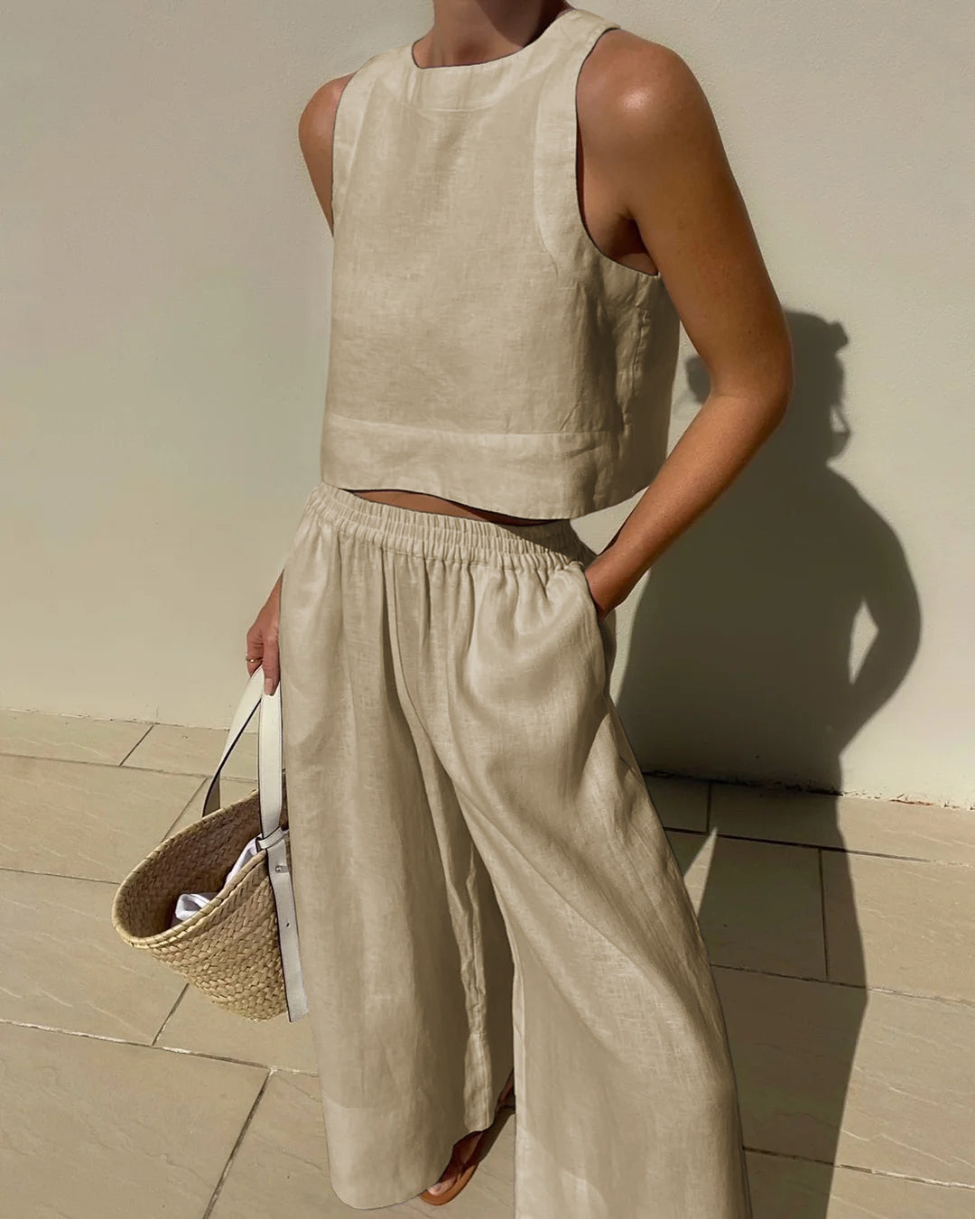 Noor - Luchtige Wide leg dames zomer set