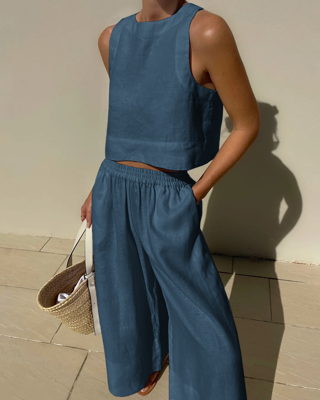 Noor - Luchtige Wide leg dames zomer set
