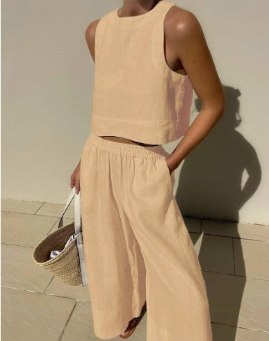Noor - Luchtige Wide leg dames zomer set