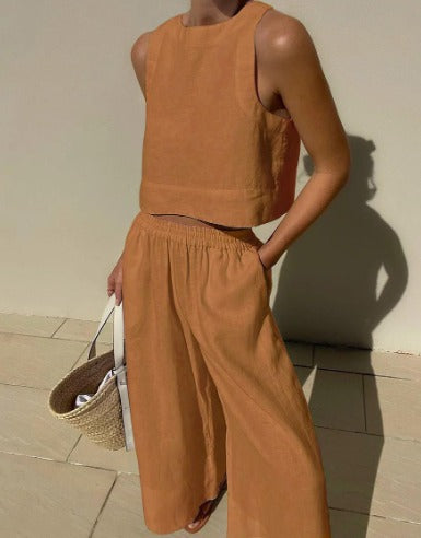 Noor - Luchtige Wide leg dames zomer set