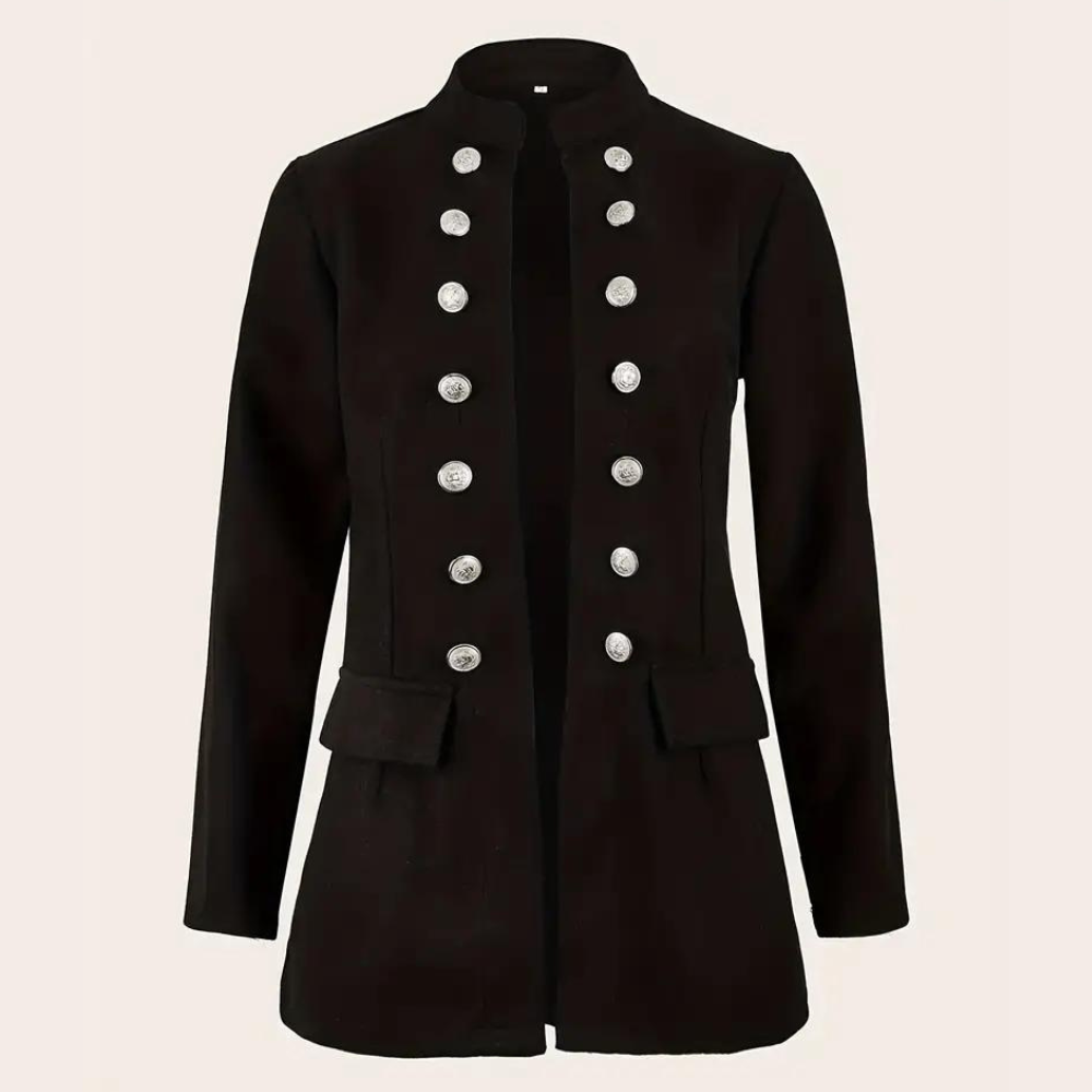 Elise – katoenen getailleerde blazer met druk knopen