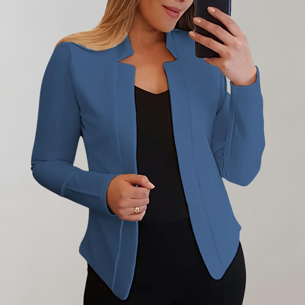 Anna – korte damesblazer van katoenmix