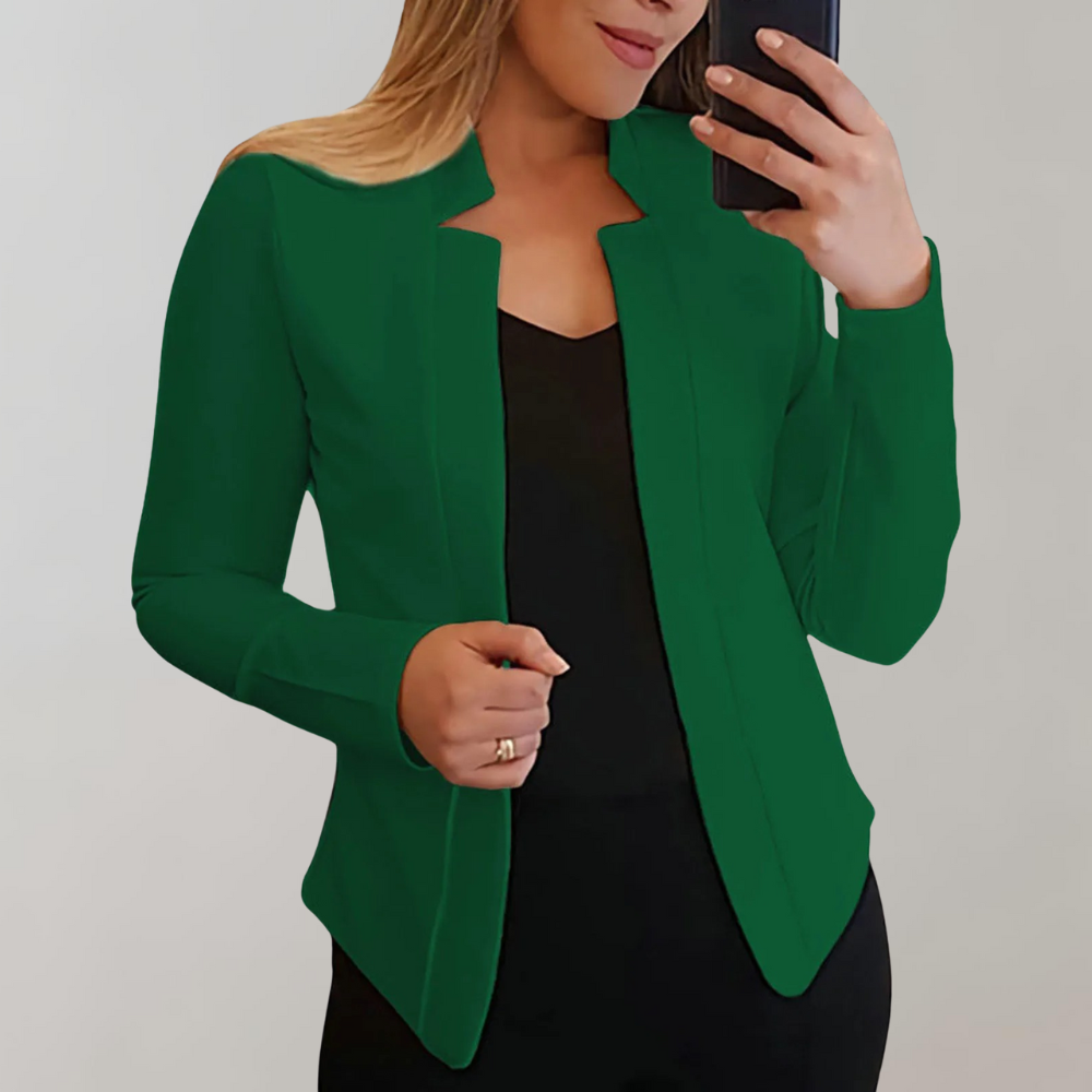 Anna – korte damesblazer van katoenmix