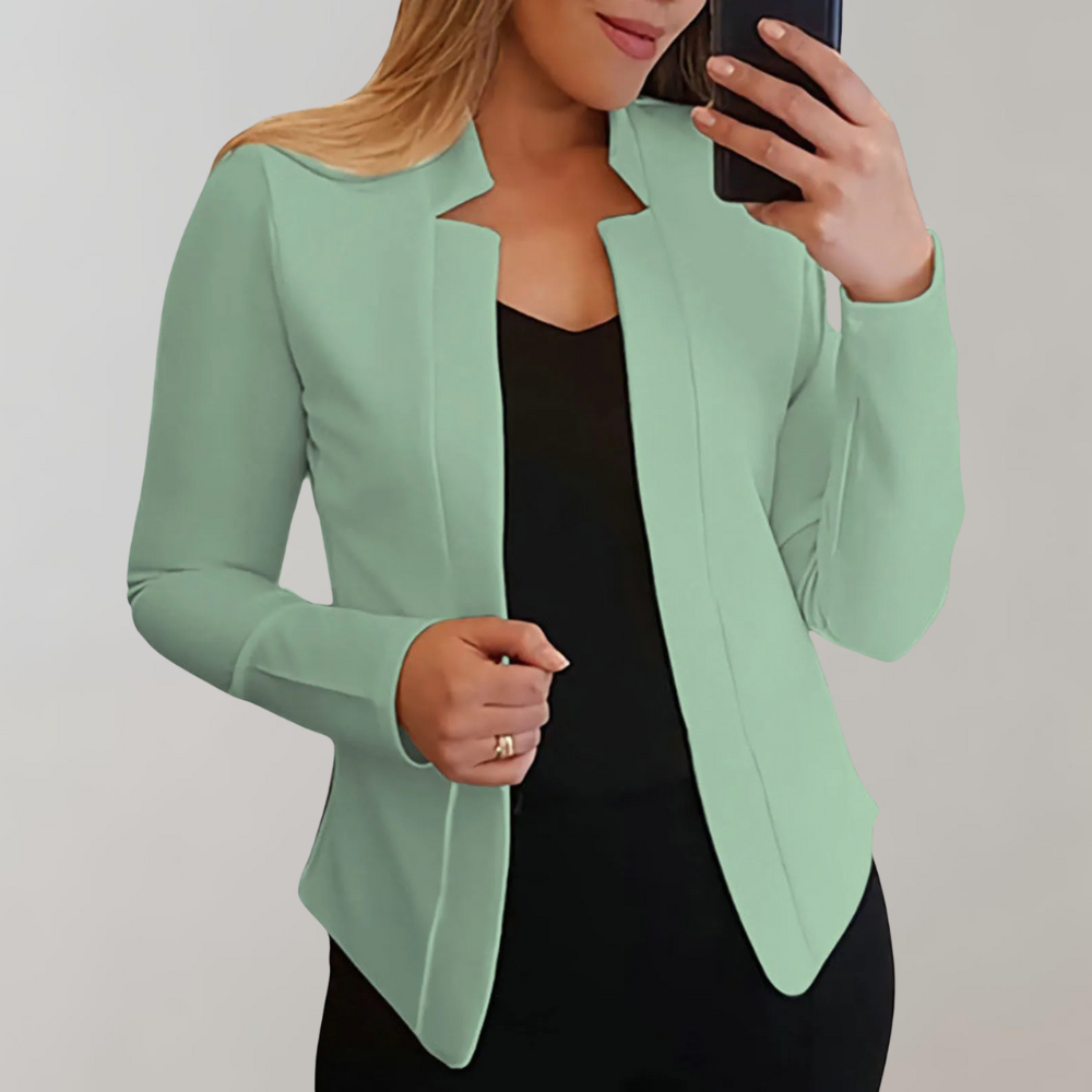 Anna – korte damesblazer van katoenmix