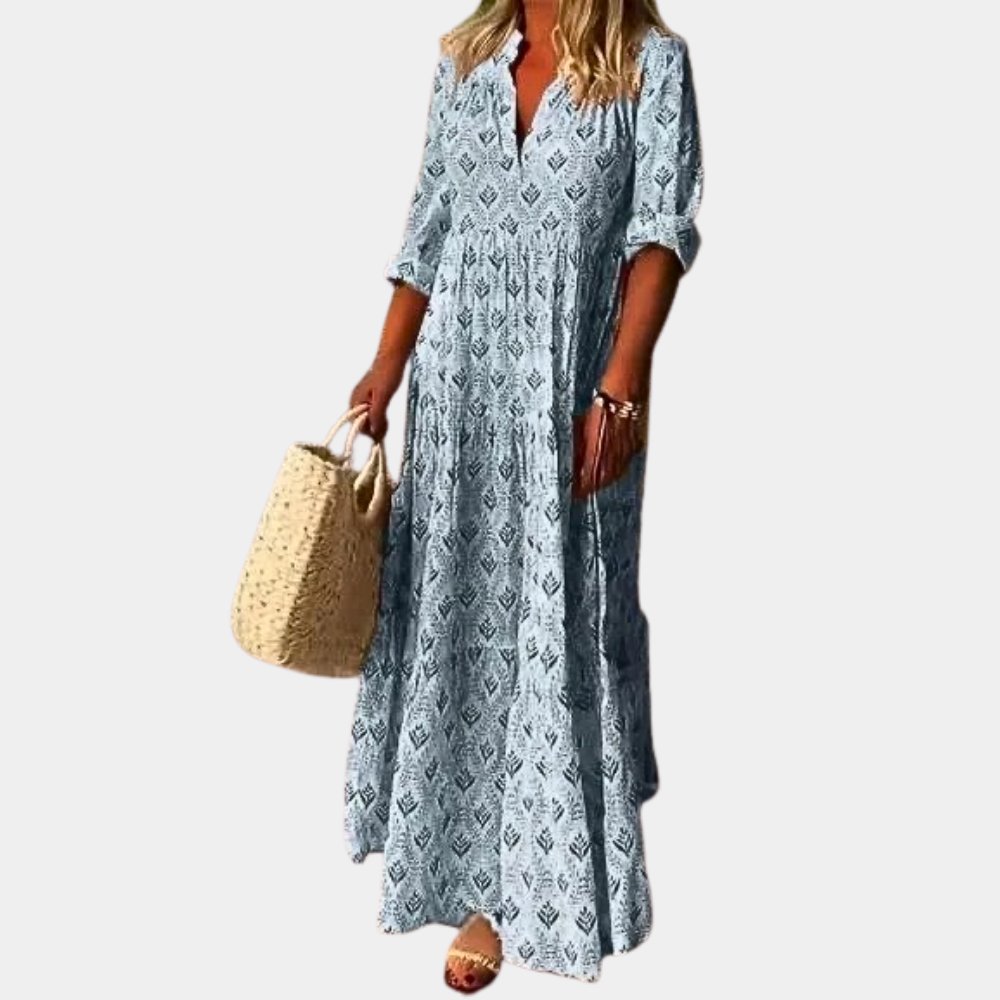 Luna Ivory – zomer maxi-jurk met lichte voile stof