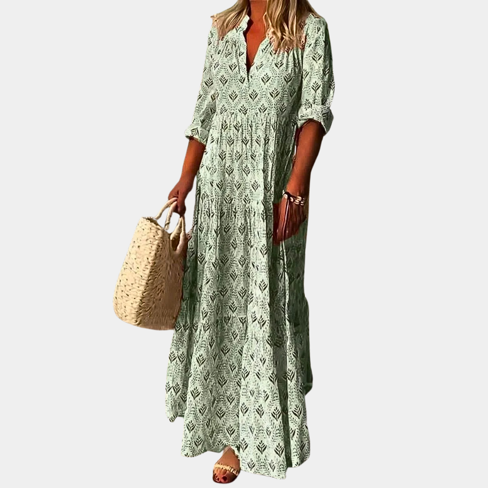 Luna Ivory – zomer maxi-jurk met lichte voile stof