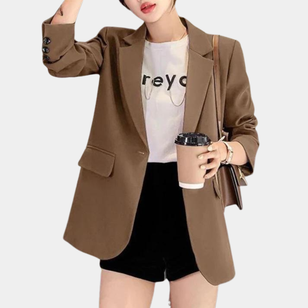 Ulicia – dames blazer met casual pasvorm en luchtige stof