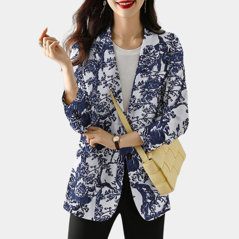 Jenna – Gebloemde Dames Blazer Met Comfortabele Pasvorm