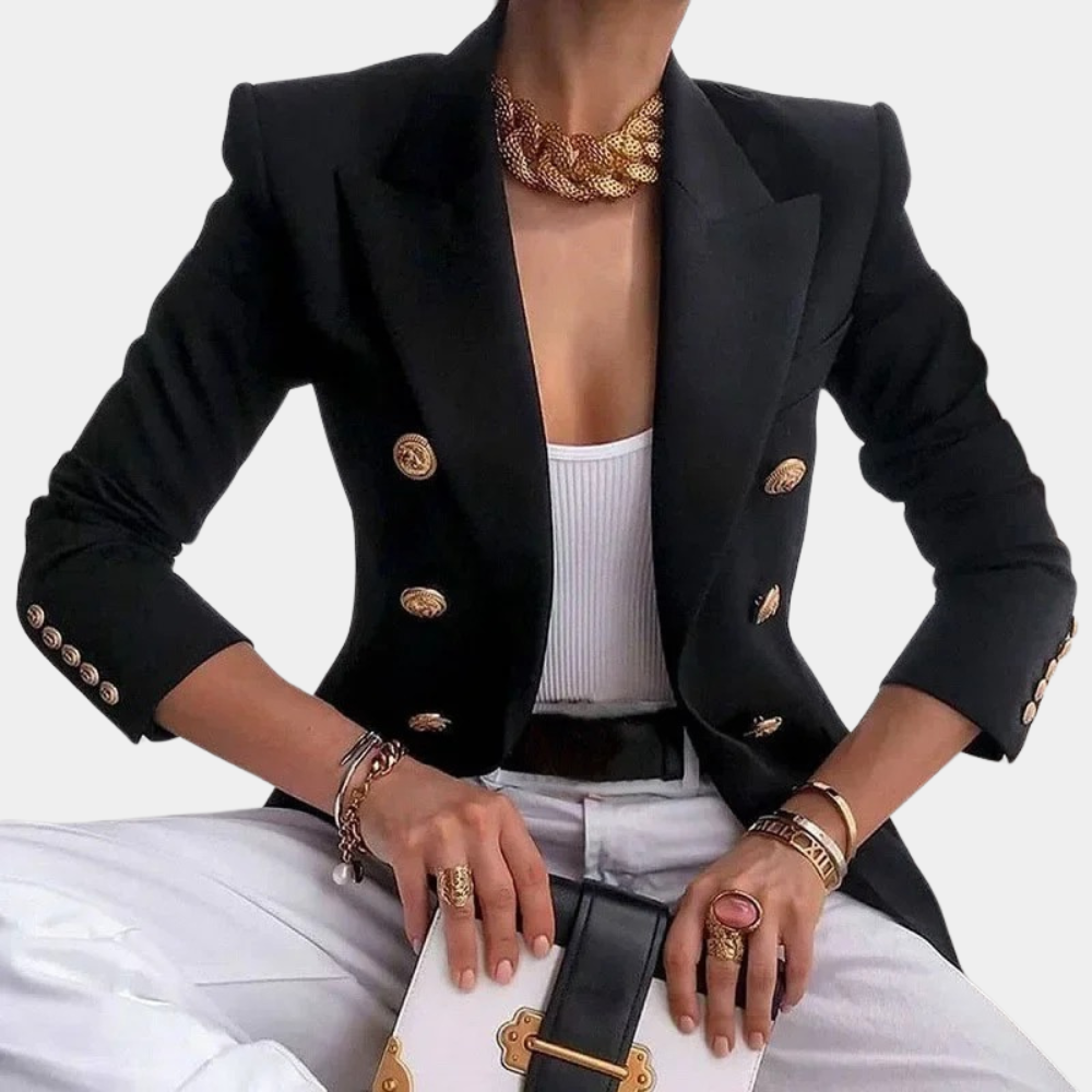 Gemma – getailleerde blazer met opstaande kraag