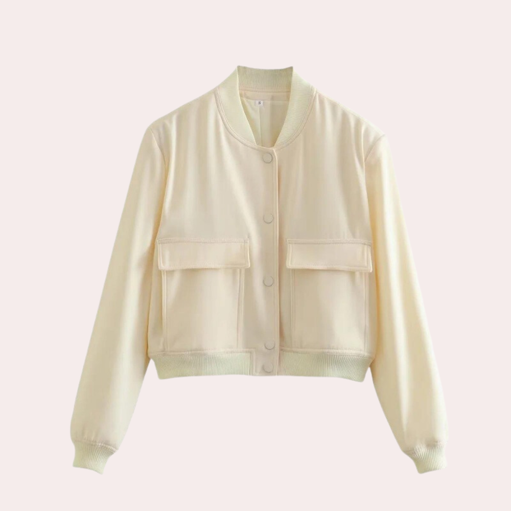 Mila – Casual dames bomberjack met zakken en relaxte pasvorm