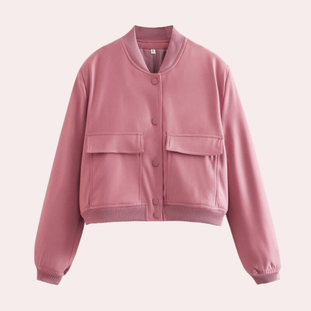 Mila – Casual dames bomberjack met zakken en relaxte pasvorm