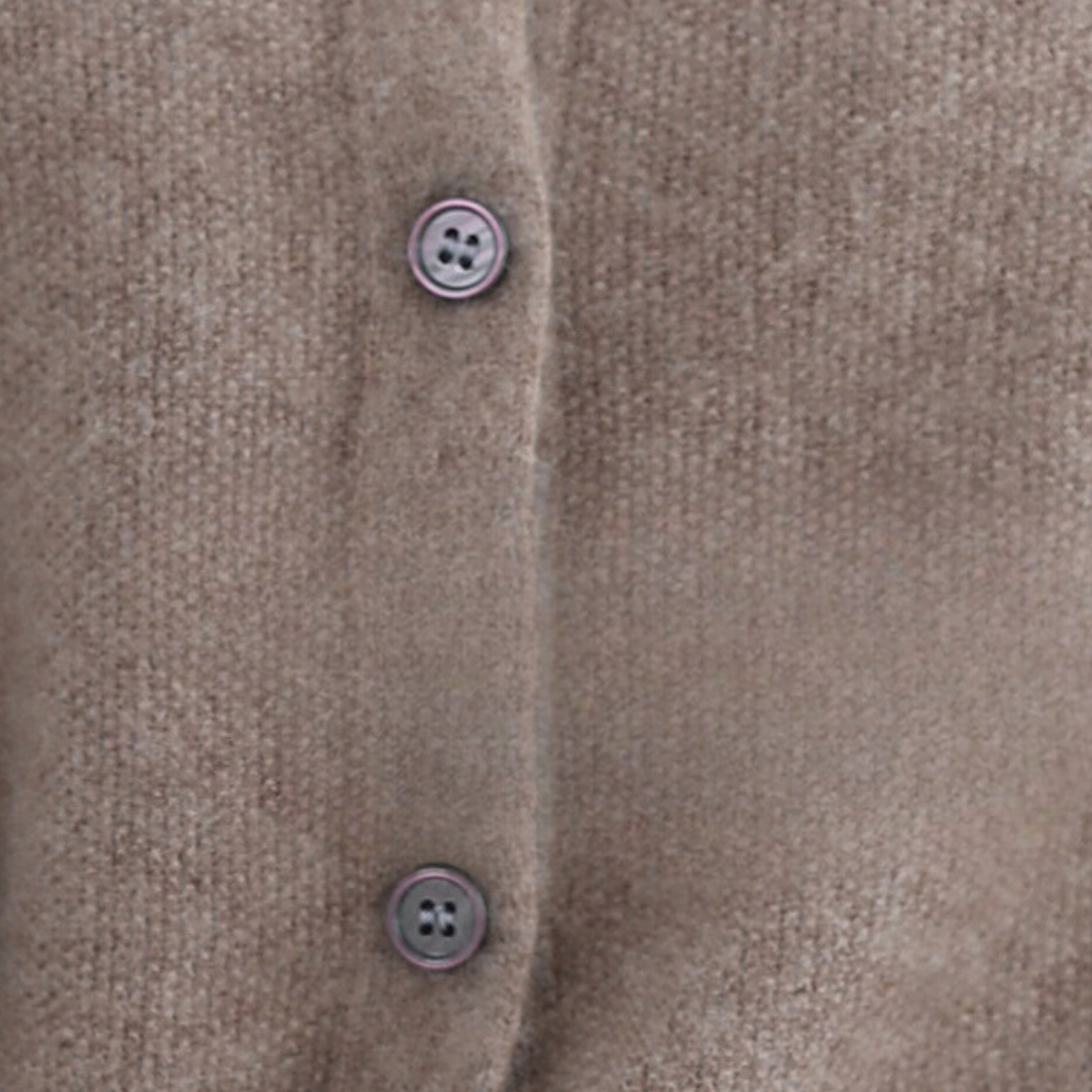 Anna – dames cardigan vest met knopen en V-hals