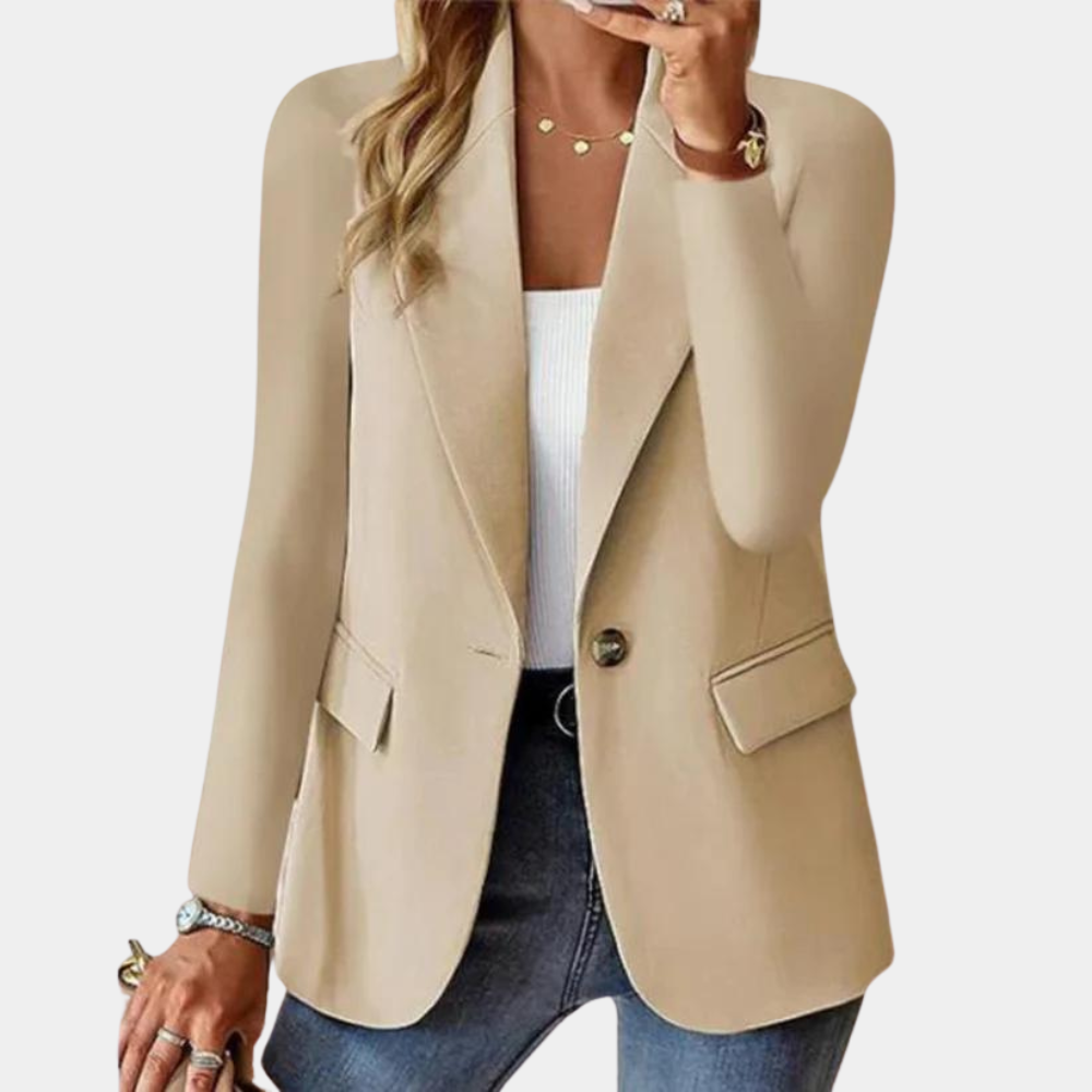 Elena – getailleerde blazer met zachte afwerking