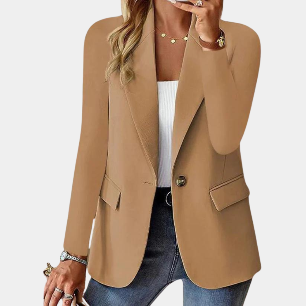 Elena – getailleerde blazer met zachte afwerking
