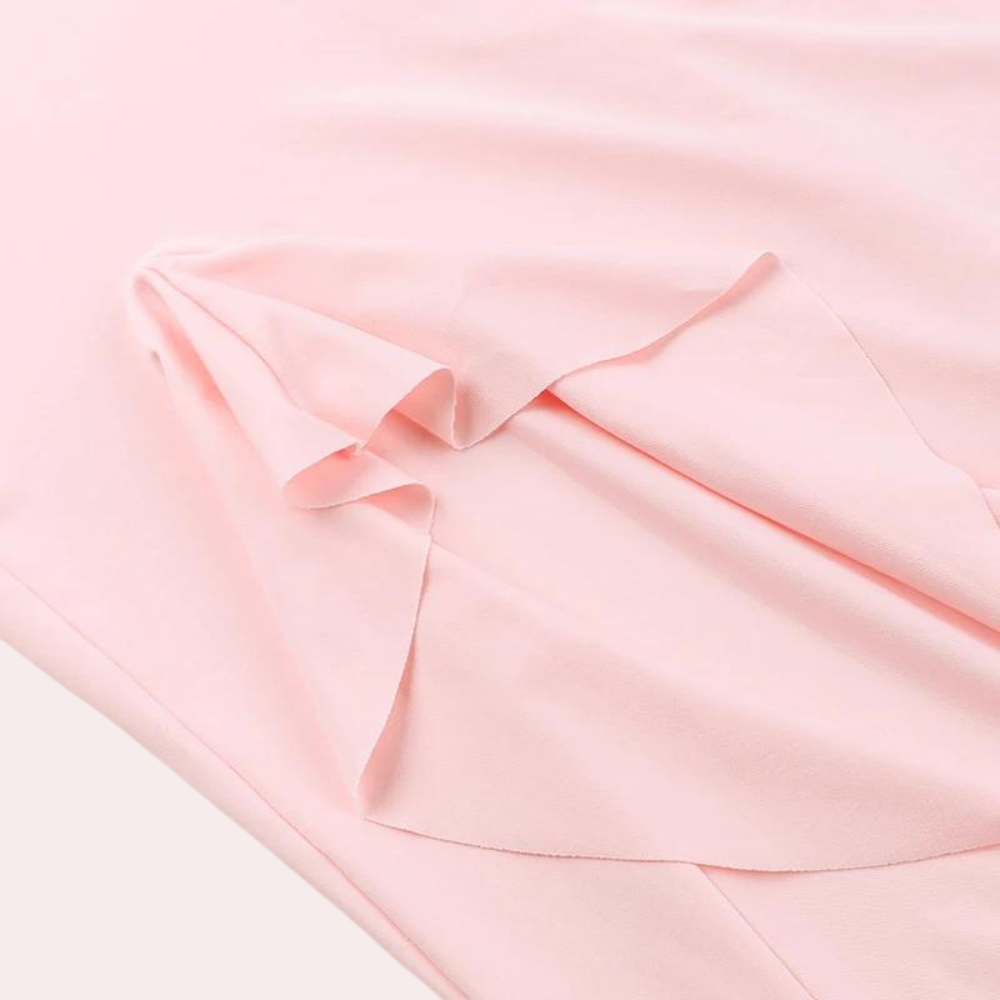 Paige – mouwloze maxi-jurk van chiffon met V-hals en asymmetrische split