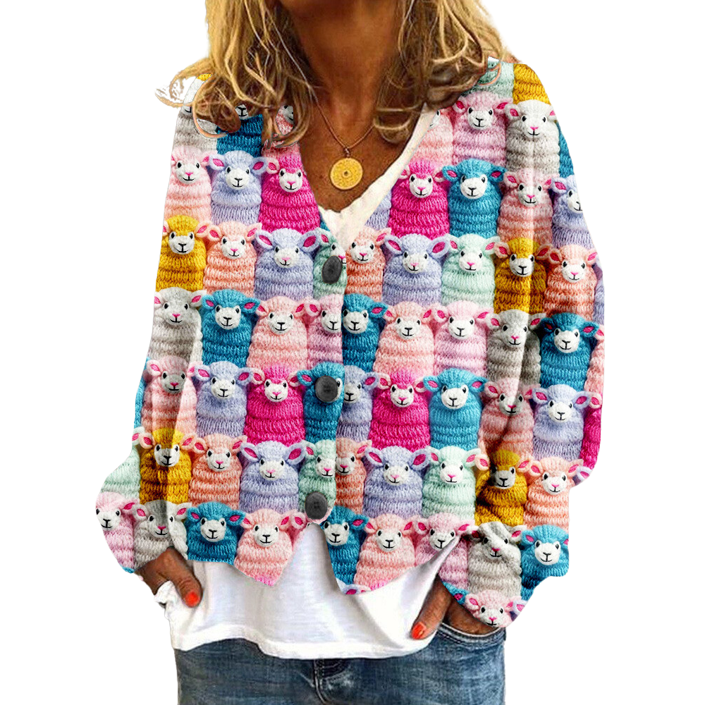 Anita – cardigan vest met losse pasvorm en lange mouwen