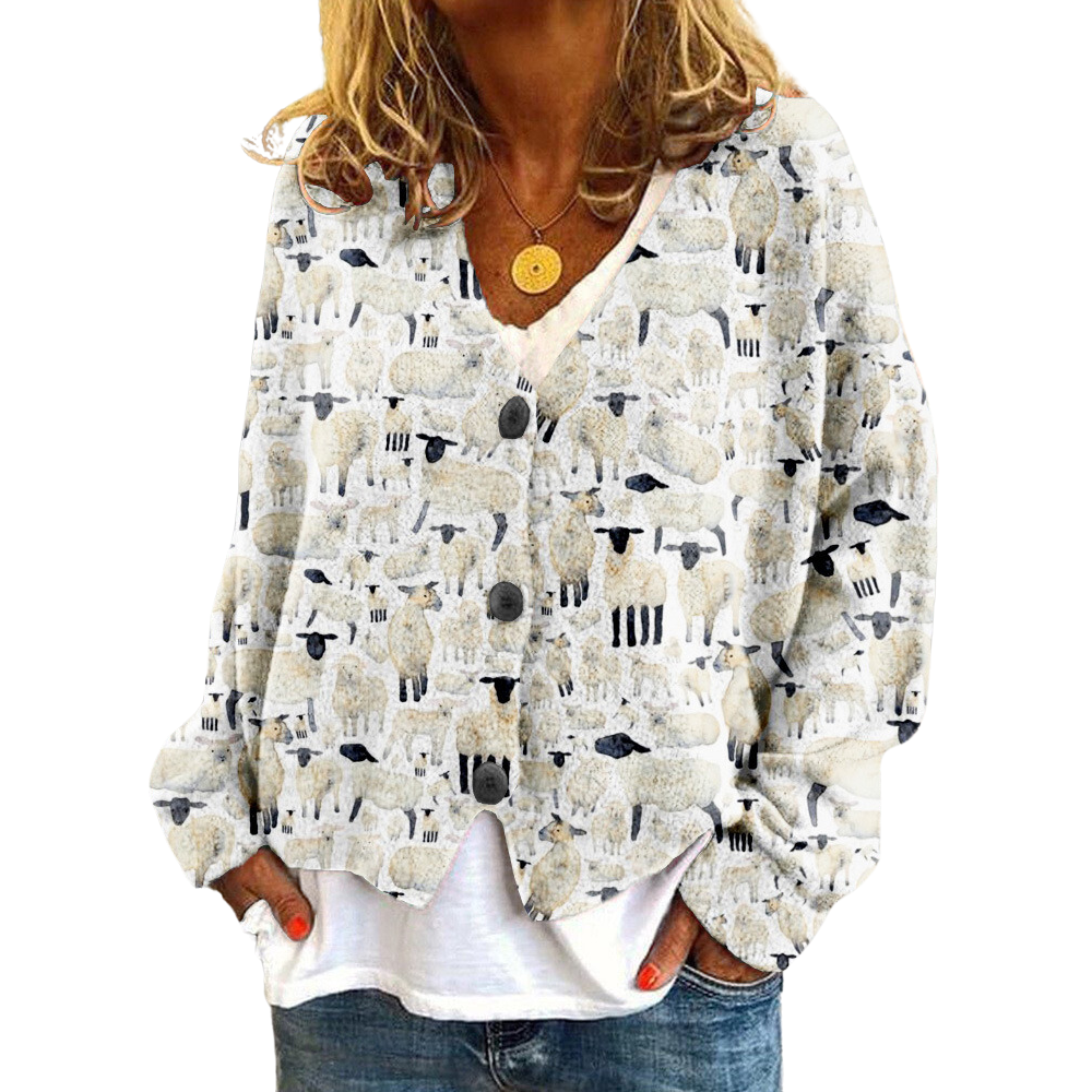 Anita – cardigan vest met losse pasvorm en lange mouwen