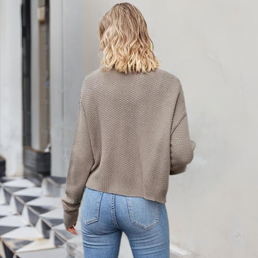 Anna – luxe gebreid cardigan vest met lange mouwen