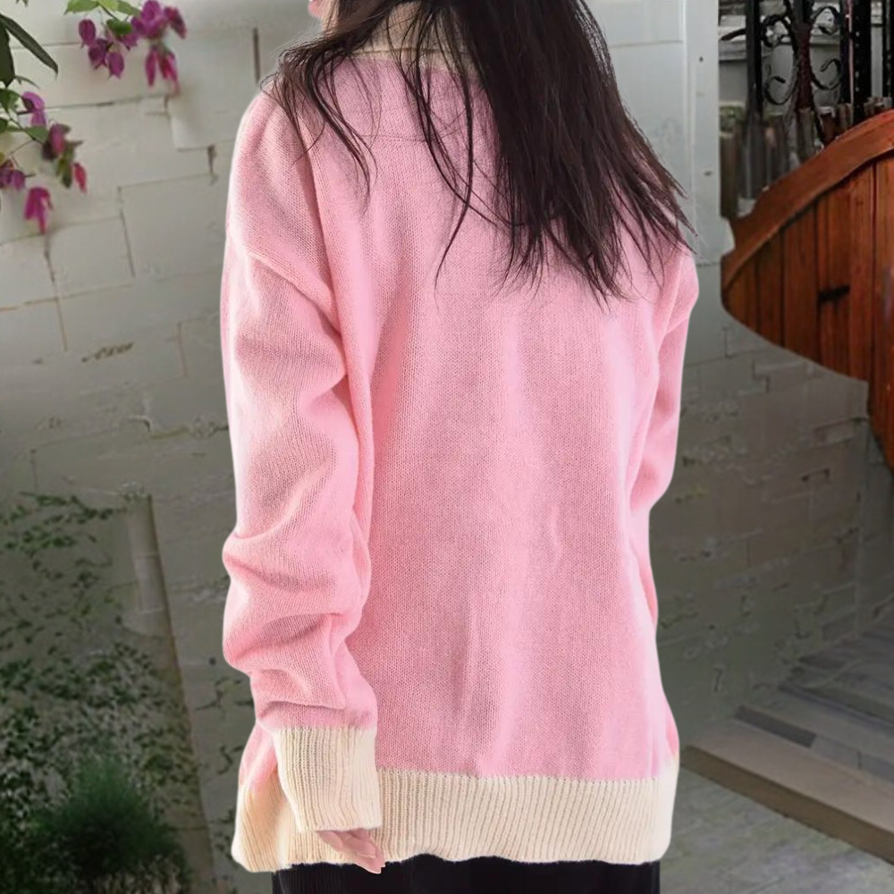 Christelle – dames cardigan vest met ruitpatroon van zachte viscose