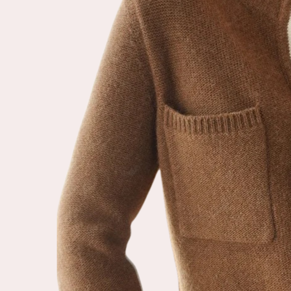 Mahaut – dames cardigan vest met minimalistisch design en zakken