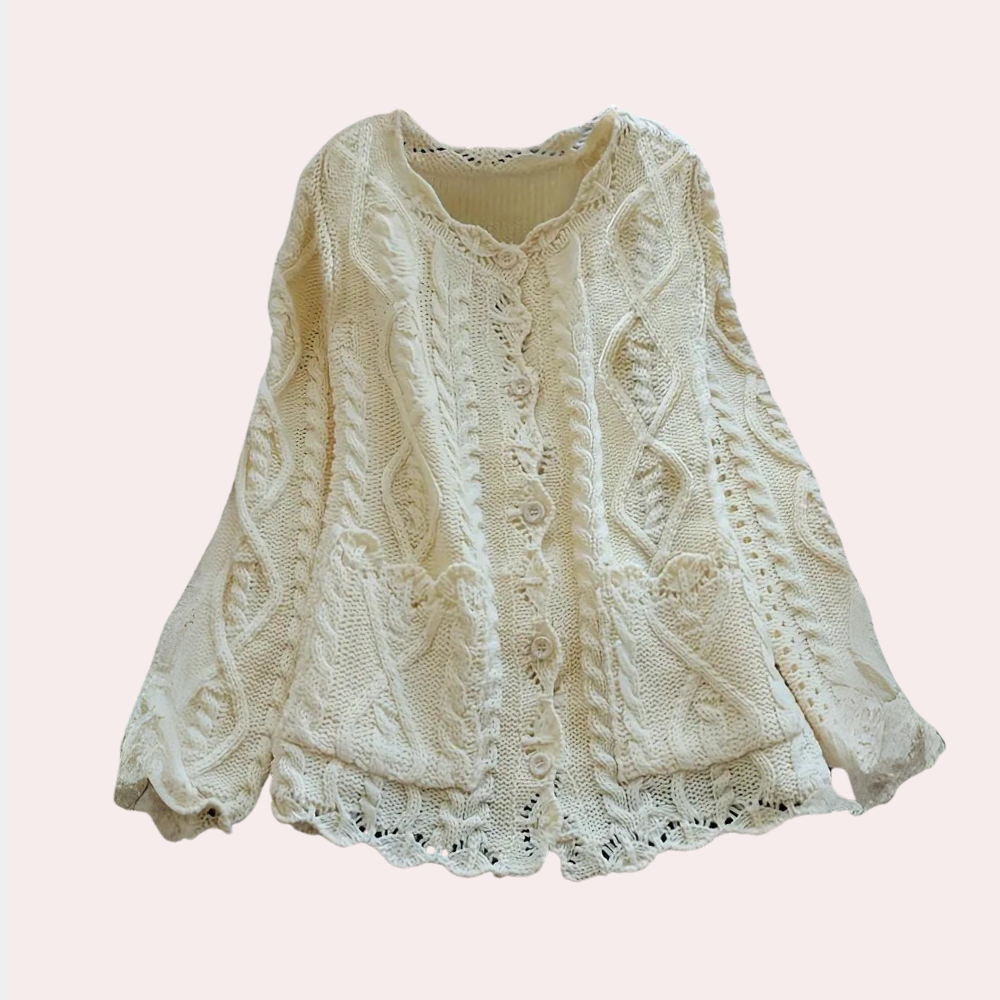 Ailana – gebreid dames cardigan vest