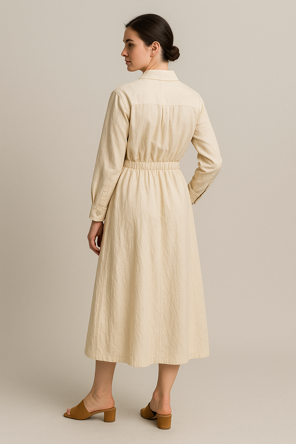 Sofia – Oversized Kanten Maxi Jurk Met Lange Mouwen