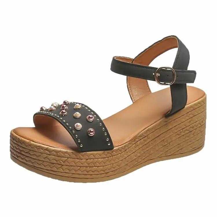 Sharon – Comfortabele sleehaksandalen met verstelbare band