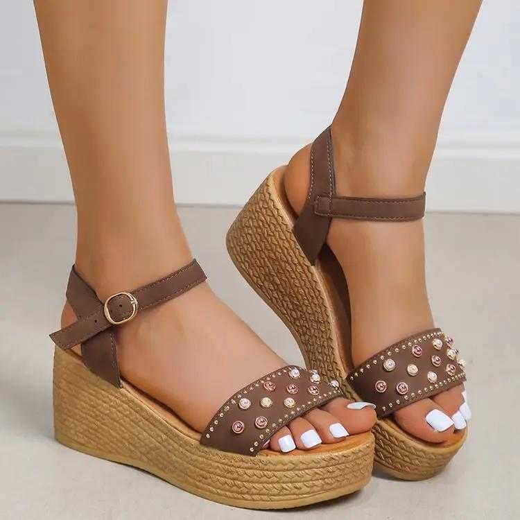 Sharon – Comfortabele sleehaksandalen met verstelbare band