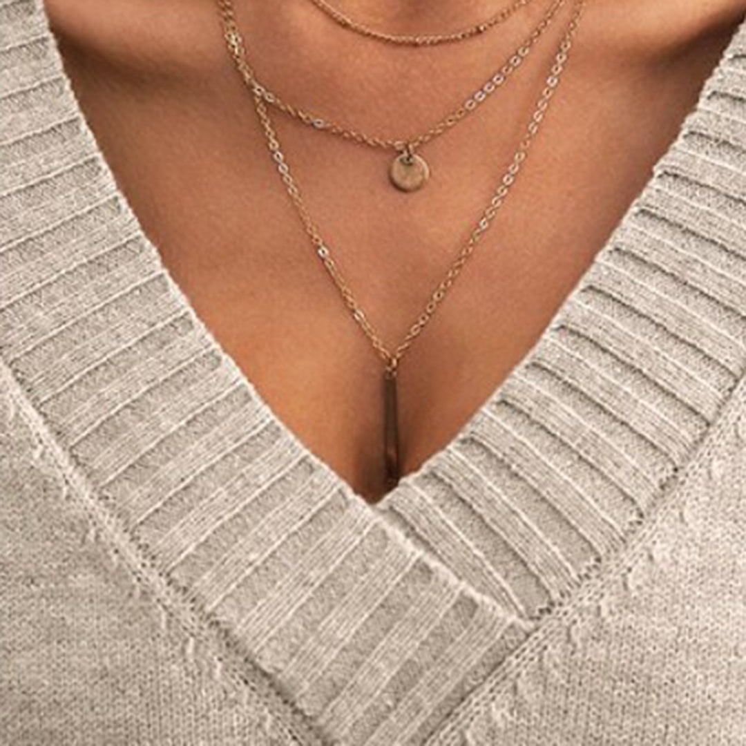 Joelle – oversized gebreide trui met v-hals