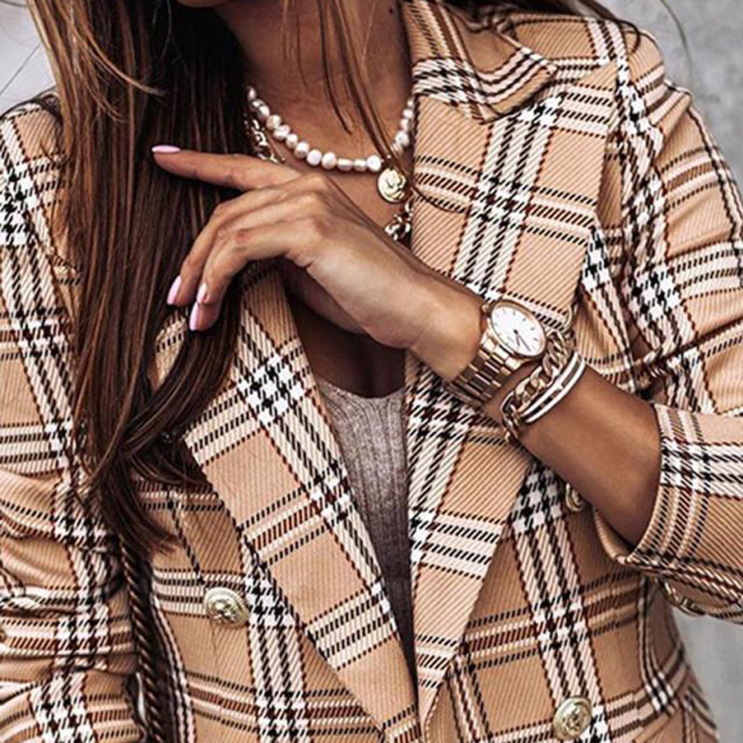 Louise – geruite blazer met voering