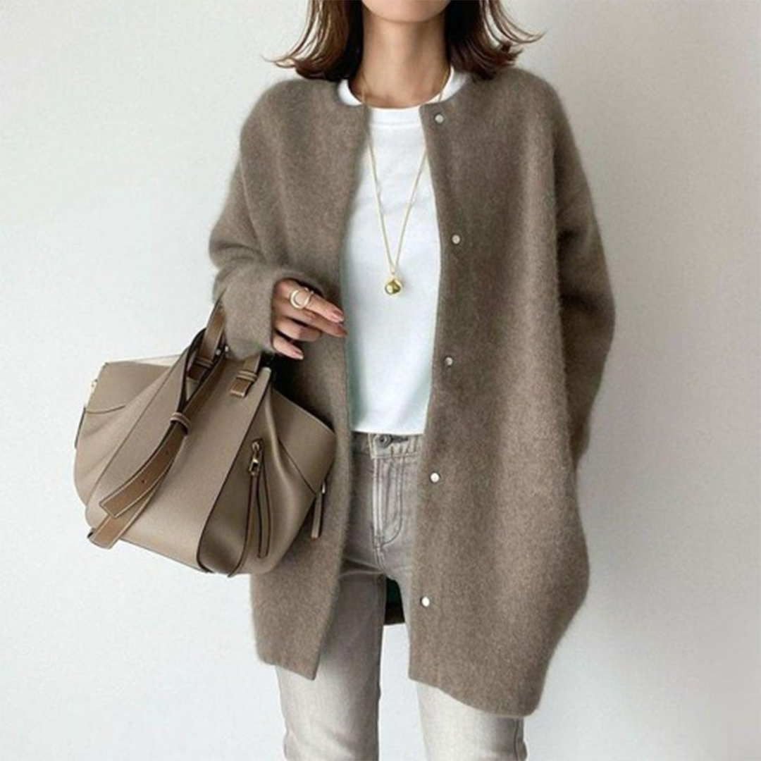 Ella – oversized cardigan vest met knopen
