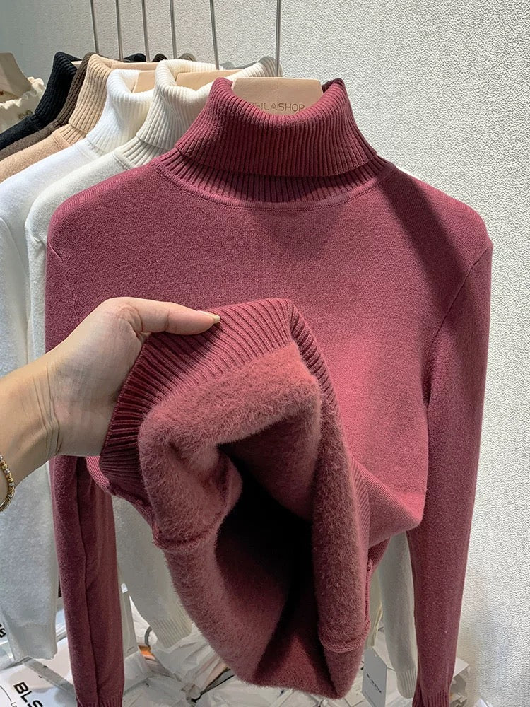 Isabelle – oversized cashmere coltrui met lange mouwen en heuplengte