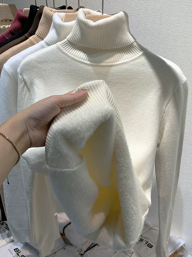 Isabelle – oversized cashmere coltrui met lange mouwen en heuplengte