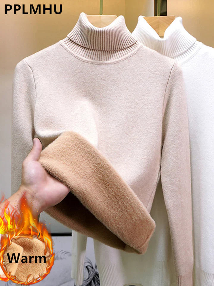 Isabelle – oversized cashmere coltrui met lange mouwen en heuplengte
