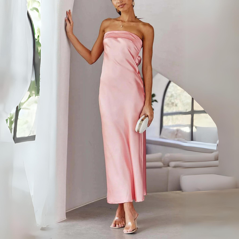 Margaux - Zacht Getailleerde maxi Jurk